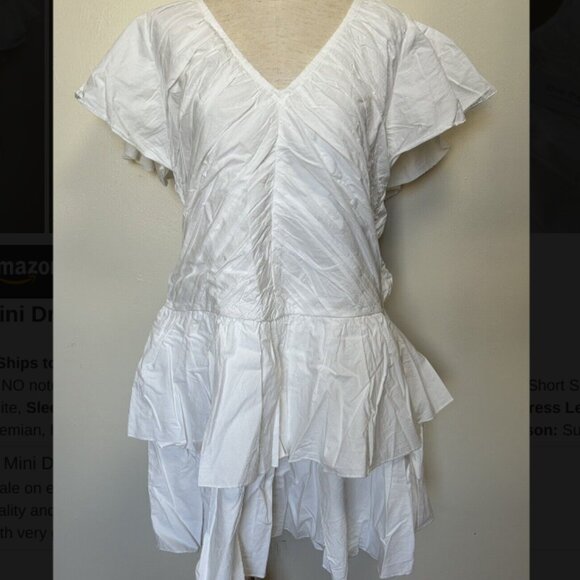 Brand New LOVE THE LABEL MINETTE RUFFLED MINI DRESS - Picture 10 of 11